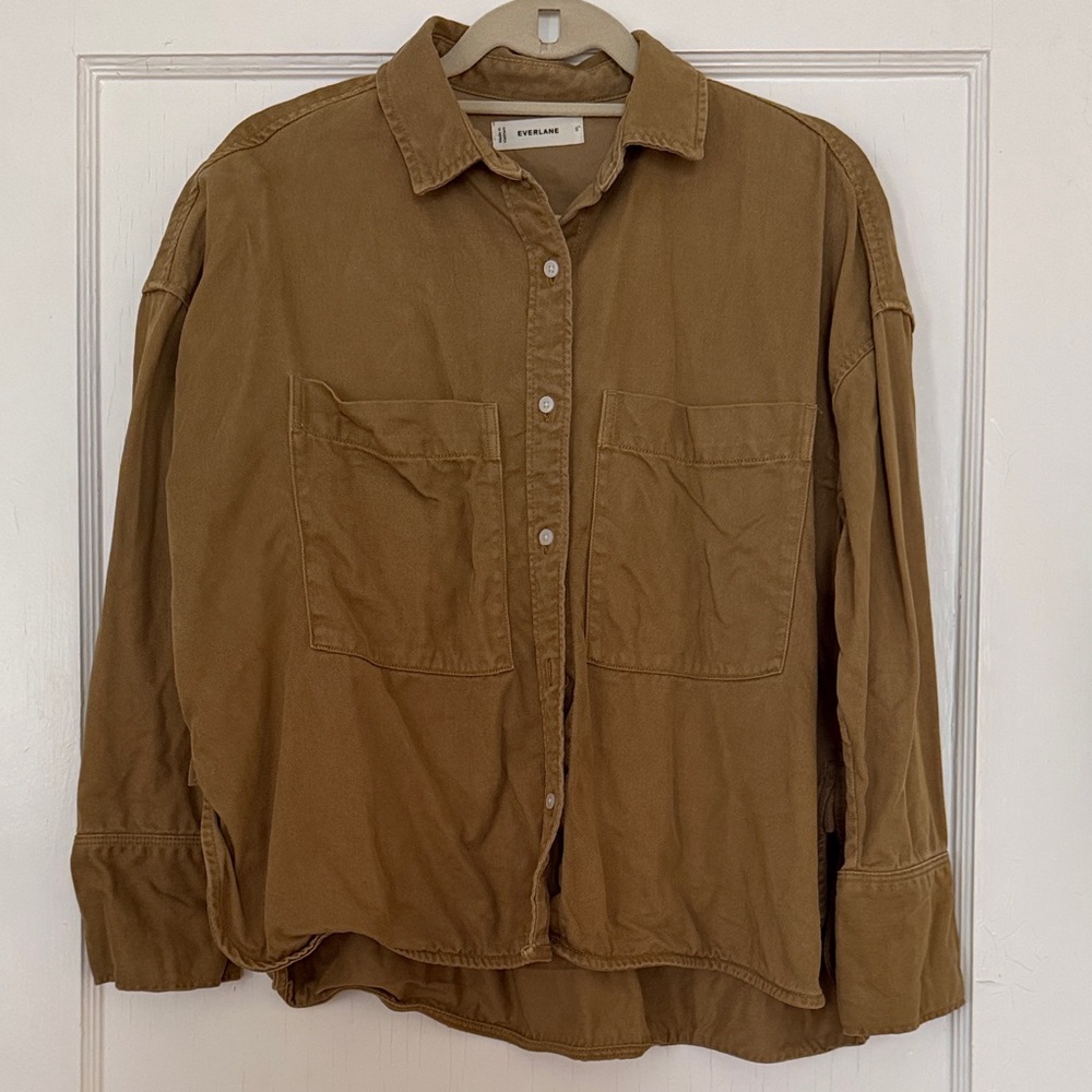 Everlane Tan-Brown Pocket Button-Down Shirt